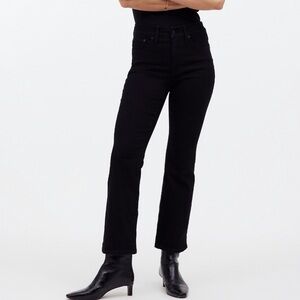 Madewell Kick Out Crop Mid Rise Black Jeans - Size 28